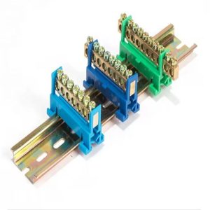 Bornera verde para cable de tierra de 2 a 6 mm, 8 botones